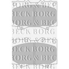 BBP1682 BORG & BECK Комплект тормозных колодок, дисковый тормоз