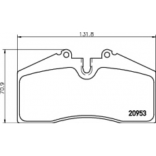 8DB 355 007-701 HELLA PAGID Комплект тормозных колодок, дисковый тормоз