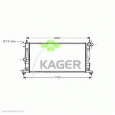 31-0814 KAGER Радиатор, охлаждение двигателя