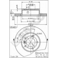 BS 8042 BRECO Тормозной диск