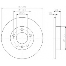 8DD 355 105-701 HELLA Тормозной диск