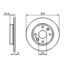 0 986 478 242 BOSCH Тормозной диск