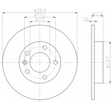 8DD 355 118-171 HELLA Тормозной диск