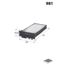 EKR7270 MECAFILTER Фильтр, воздух во внутренном пространстве