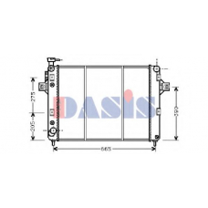 520670N AKS DASIS Радиатор, охлаждение двигателя