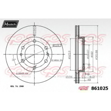 861025.0000 MAXTECH Тормозной диск