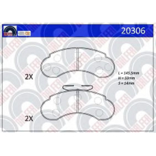 20306 GALFER Комплект тормозных колодок, дисковый тормоз