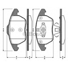 0 986 TB2 859 BOSCH Комплект тормозных колодок, дисковый тормоз