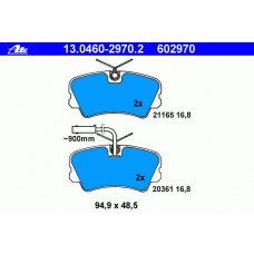 13.0460-2970.2 ATE Колодки тормозные