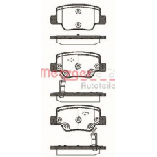 1452.02 METZGER Комплект тормозных колодок, дисковый тормоз