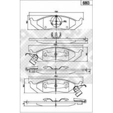 6863 MAPCO Комплект тормозных колодок, дисковый тормоз