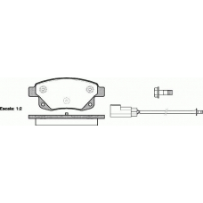 1252.02 REMSA Комплект тормозных колодок, дисковый тормоз