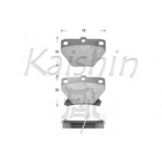 D2204 KAISHIN Комплект тормозных колодок, дисковый тормоз