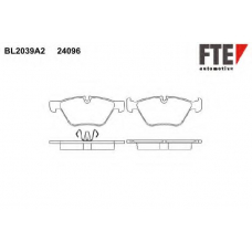BL2039A2 FTE Комплект тормозных колодок, дисковый тормоз