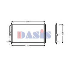 102090N AKS DASIS Конденсатор, кондиционер