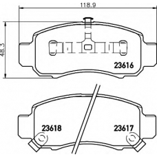 8DB 355 009-711 HELLA Комплект тормозных колодок, дисковый тормоз