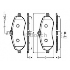 0 986 TB3 037 BOSCH Комплект тормозных колодок, дисковый тормоз