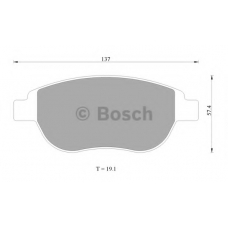 0 986 AB1 184 BOSCH Комплект тормозных колодок, дисковый тормоз