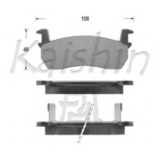D1055 KAISHIN Комплект тормозных колодок, дисковый тормоз