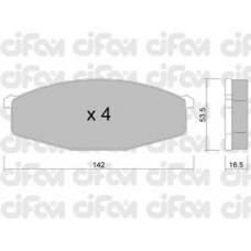 822-110-0 CIFAM Комплект тормозных колодок, дисковый тормоз