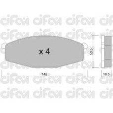822-110-0 CIFAM Комплект тормозных колодок, дисковый тормоз