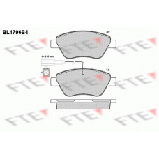 BL1796B4 FTE Комплект тормозных колодок, дисковый тормоз