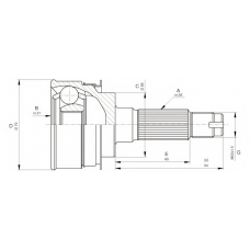 CVJ5136.10 OPEN PARTS Шарнирный комплект, приводной вал