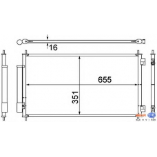 8FC 351 308-781 HELLA Конденсатор, кондиционер