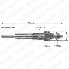 HDS338 DELPHI Свеча накаливания