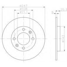 8DD 355 102-511 HELLA Тормозной диск