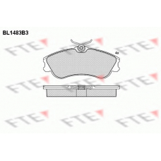 BL1483B3 FTE Комплект тормозных колодок, дисковый тормоз