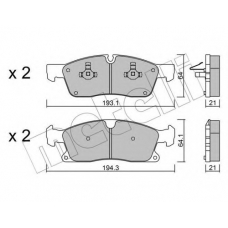 22-0927-4 METELLI Комплект тормозных колодок, дисковый тормоз