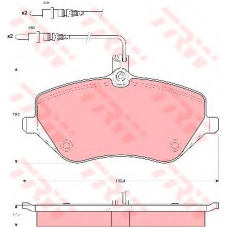 GDB1595 TRW Комплект тормозных колодок, дисковый тормоз