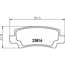 N-1334 COBREQ Комплект тормозных колодок, дисковый тормоз