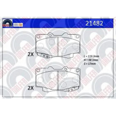 21482 GALFER Комплект тормозных колодок, дисковый тормоз