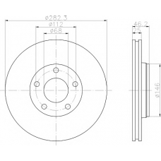 8DD 355 105-551 HELLA PAGID Тормозной диск