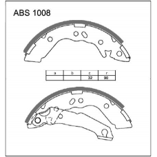 ABS1008 Allied Nippon Колодки барабанные