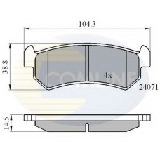 CBP01191 COMLINE Комплект тормозных колодок, дисковый тормоз