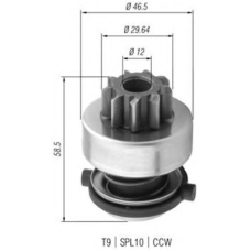 940113020371 MAGNETI MARELLI Ведущая шестерня, стартер