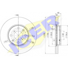 78BD6035-2 ICER Тормозной диск