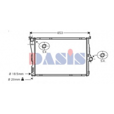 050038N AKS DASIS Радиатор, охлаждение двигателя