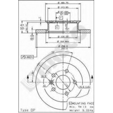 BS 7417 BRECO Тормозной диск