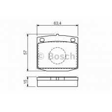 0 986 494 542 BOSCH Комплект тормозных колодок, дисковый тормоз