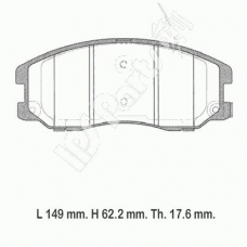 IBD-1W11 IPS Parts Комплект тормозных колодок, дисковый тормоз