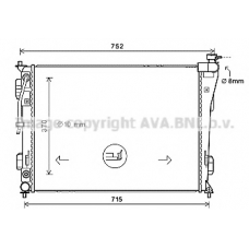 HY2423 AVA Радиатор, охлаждение двигателя