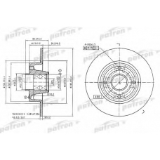 PBD7015 PATRON Тормозной диск