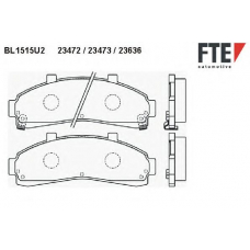 BL1515U2 FTE Комплект тормозных колодок, дисковый тормоз