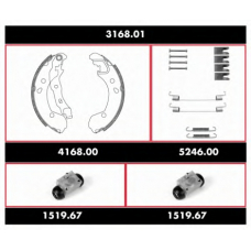 3168.01 WOKING Комплект тормозов, барабанный тормозной механизм