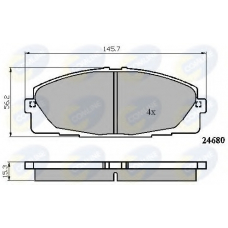 CBP01706 COMLINE Комплект тормозных колодок, дисковый тормоз