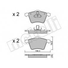 22-0550-2 METELLI Комплект тормозных колодок, дисковый тормоз